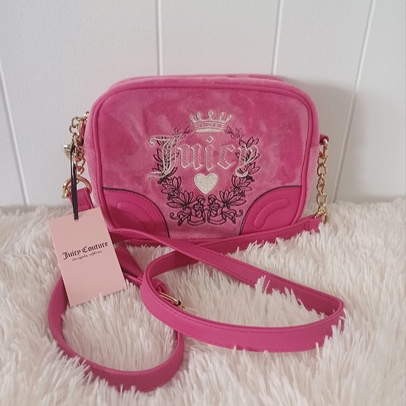 Juicy Couture Handbags - Juicy Couture Hot Pink Heritage Crossbody Bag NWT